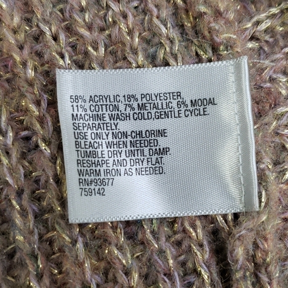 Cuddly Shrug Sweater Beige/Gold/Mauve O/S EUC - Picture 9 of 9
